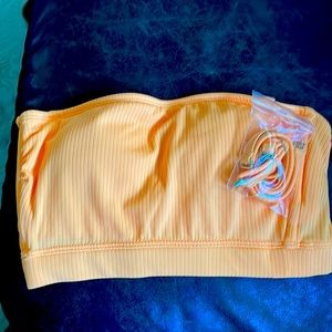 Xhilaration Ribbed Tube Bikini Bandeau Top NWT